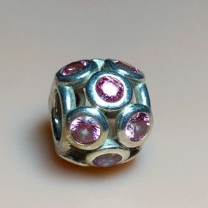Auth Pandora Pink Whimsical Lights Gem Charm